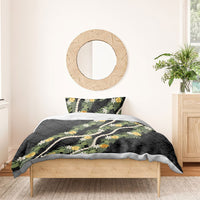 Puakenikeni Anthurium Pikake Lei Bedding Set Hawaiian Quilt Pattern