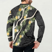 Puakenikeni Anthurium Pikake Lei Button Sweatshirt Hawaiian Quilt Pattern