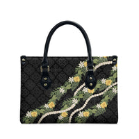 Puakenikeni Anthurium Pikake Lei Leather Bag Hawaiian Quilt Pattern