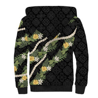 Puakenikeni Anthurium Pikake Lei Sherpa Hoodie Hawaiian Quilt Pattern