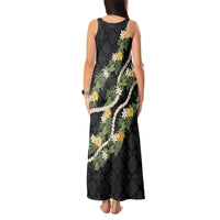 Puakenikeni Anthurium Pikake Lei Tank Maxi Dress Hawaiian Quilt Pattern