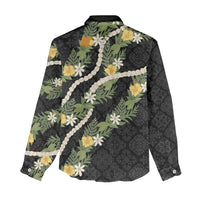 Puakenikeni Anthurium Pikake Lei Women Casual Shirt Hawaiian Quilt Pattern