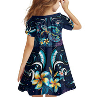 Plumeria Turtles Traditional Tribal Family Matching Off Shoulder Maxi Dress and Hawaiian Shirt