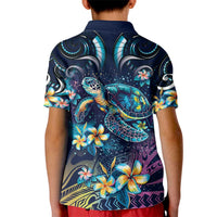 Plumeria Turtles Traditional Tribal Kid Polo Shirt LT9 - Polynesian Pride