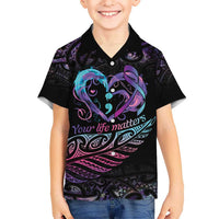 Personalised Your Life Matters Hawaiian Shirt Suicide Prevention Awareness Semicolon Heart