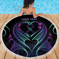 Personalised Your Story Isn't Over Beach Blanket Suicide Prevention Awareness Semicolon Heart