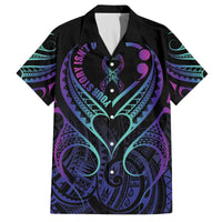 Personalised Your Story Isn't Over Family Matching Off Shoulder Short Dress and Hawaiian Shirt Suicide Prevention Awareness Semicolon Heart