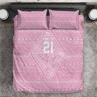 Custom New Zealand Basketball Indigenous Bedding Set LT9 Pink - Polynesian Pride