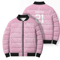 Custom New Zealand Basketball Indigenous Bomber Puffer Jacket - Polynesian Pride