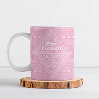 Custom New Zealand Basketball Indigenous Ceramic Mug LT9 Pink - Polynesian Pride