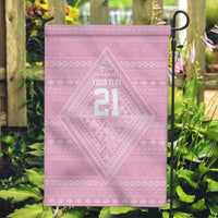 Custom New Zealand Basketball Indigenous Garden Flag LT9 Garden Flag Pink - Polynesian Pride