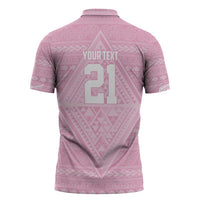 Custom New Zealand Basketball Indigenous Zipper Polo Shirt LT9 - Polynesian Pride