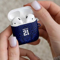 Custom Basketball New Zealand AirPods Case Blue Maori Ta Moko Indigenous LT9 - Polynesian Pride