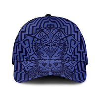 Basketball New Zealand Classic Cap Blue Maori Ta Moko Indigenous LT9 Universal Fit Blue - Polynesian Pride