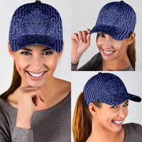 Basketball New Zealand Classic Cap Blue Maori Ta Moko Indigenous LT9 - Polynesian Pride