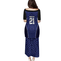 Custom Basketball New Zealand Puletasi Blue Maori Ta Moko Indigenous - Polynesian Pride