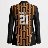 Custom Basketball New Zealand Blazer Gold Maori Ta Moko Indigenous LT9 - Polynesian Pride