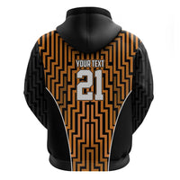 Custom Basketball New Zealand Hoodie Gold Maori Ta Moko Indigenous LT9 - Polynesian Pride