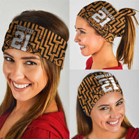 Custom Basketball New Zealand Neck Gaiter Gold Maori Ta Moko Indigenous LT9 - Polynesian Pride
