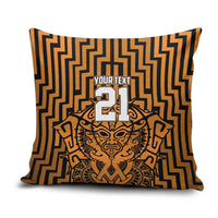 Custom Basketball New Zealand Pillow Cover Gold Maori Ta Moko Indigenous LT9 Gold - Polynesian Pride