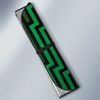 Custom Basketball New Zealand Auto Sun Shade Green Maori Ta Moko Indigenous LT9 - Polynesian Pride