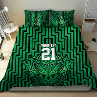 Custom Basketball New Zealand Bedding Set Green Maori Ta Moko Indigenous - Polynesian Pride