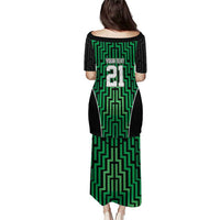 Custom Basketball New Zealand Puletasi Green Maori Ta Moko Indigenous LT9 - Polynesian Pride
