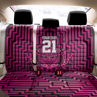 Custom Basketball New Zealand Back Car Seat Cover Pink Maori Ta Moko Indigenous - Polynesian Pride