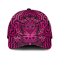 Basketball New Zealand Classic Cap Pink Maori Ta Moko Indigenous - Polynesian Pride
