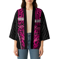 Custom Basketball New Zealand Kimono Pink Maori Ta Moko Indigenous LT9 - Polynesian Pride