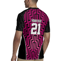 Custom Basketball New Zealand Rugby Jersey Pink Maori Ta Moko Indigenous - Polynesian Pride