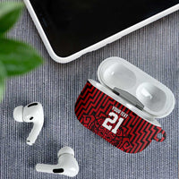 Custom Basketball New Zealand AirPods Case Red Maori Ta Moko Indigenous LT9 - Polynesian Pride