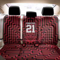 Custom Basketball New Zealand Back Car Seat Cover Red Maori Ta Moko Indigenous LT9 - Polynesian Pride