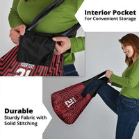 Custom Basketball New Zealand Grocery Bag Red Maori Ta Moko Indigenous - Polynesian Pride