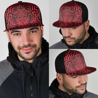 Basketball New Zealand Mesh Trucker Cap Red Maori Ta Moko Indigenous LT9 - Polynesian Pride