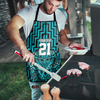 Custom Basketball New Zealand Apron Teal Maori Ta Moko Indigenous - Polynesian Pride