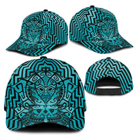 Basketball New Zealand Classic Cap Teal Maori Ta Moko Indigenous LT9 - Polynesian Pride