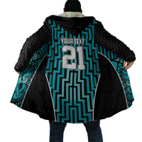 Custom Basketball New Zealand Cloak Teal Maori Ta Moko Indigenous LT9 - Polynesian Pride