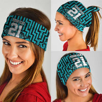 Basketball New Zealand Neck Gaiter Teal Maori Ta Moko Indigenous LT9