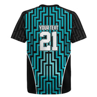 Custom Basketball New Zealand Rugby Jersey Teal Maori Ta Moko Indigenous - Polynesian Pride