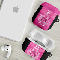 New Zealand Custom AirPods Case Fire Basketball Maori Tribal Pink - Polynesian Pride