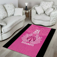 New Zealand Custom Area Rug Fire Basketball Maori Tribal Pink LT9 - Polynesian Pride