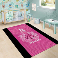New Zealand Custom Area Rug Fire Basketball Maori Tribal Pink LT9 - Polynesian Pride