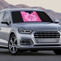 New Zealand Custom Auto Sun Shade Fire Basketball Maori Tribal Pink - Polynesian Pride