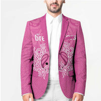 New Zealand Custom Blazer Fire Basketball Maori Tribal Pink - Polynesian Pride