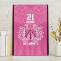 New Zealand Custom Canvas Wall Art Fire Basketball Maori Tribal Pink LT9 Without Frame Pink - Polynesian Pride