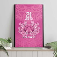 New Zealand Custom Canvas Wall Art Fire Basketball Maori Tribal Pink LT9 - Polynesian Pride