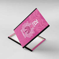 New Zealand Custom Canvas Wall Art Fire Basketball Maori Tribal Pink LT9 With Frame Pink - Polynesian Pride