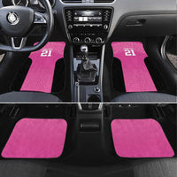 New Zealand Custom Car Mats Fire Basketball Maori Tribal Pink LT9 Set 4pcs Pink - Polynesian Pride