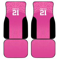New Zealand Custom Car Mats Fire Basketball Maori Tribal Pink LT9 - Polynesian Pride